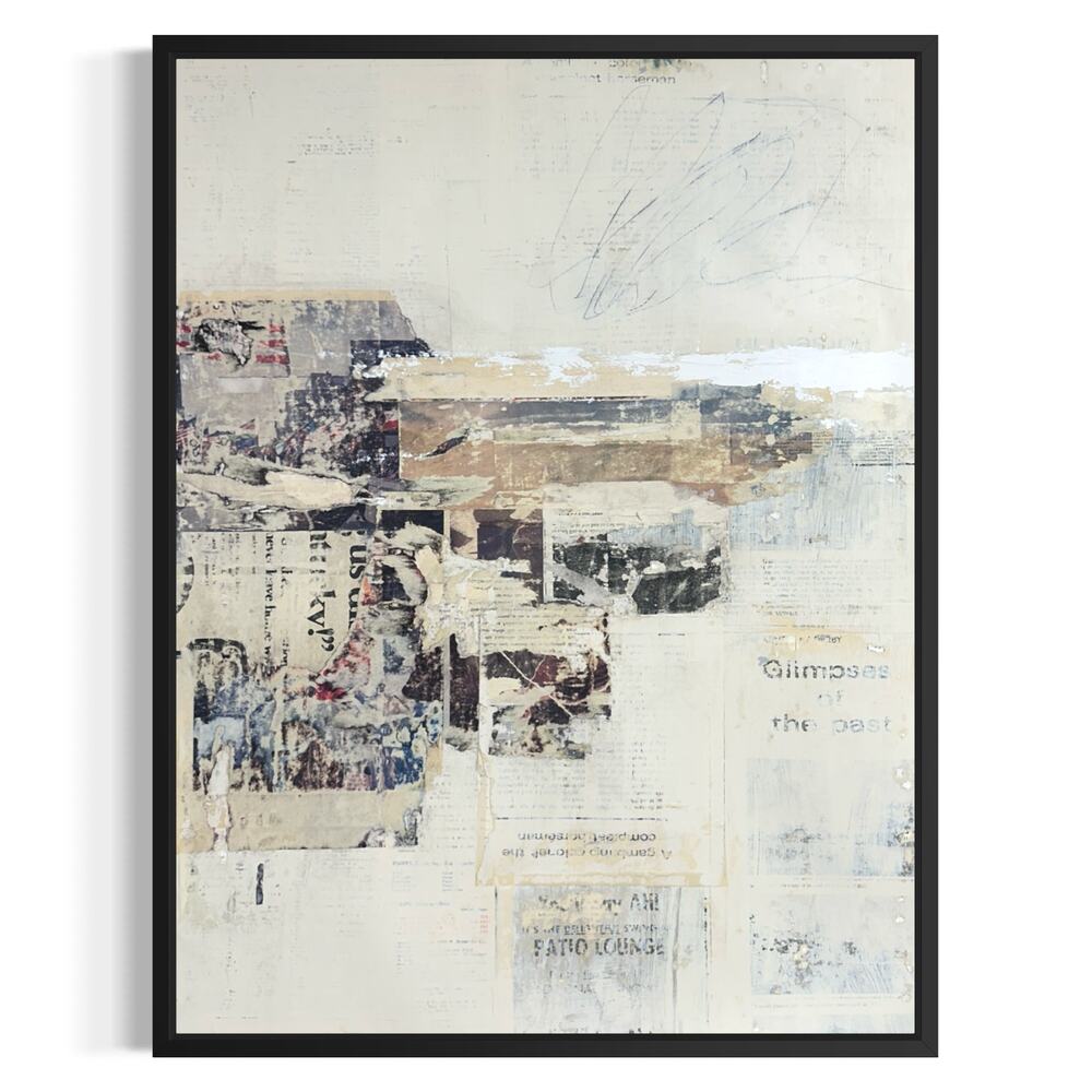 Original Mixed Media Modern Art Collage Painting 18x24 "Predevote" Signed